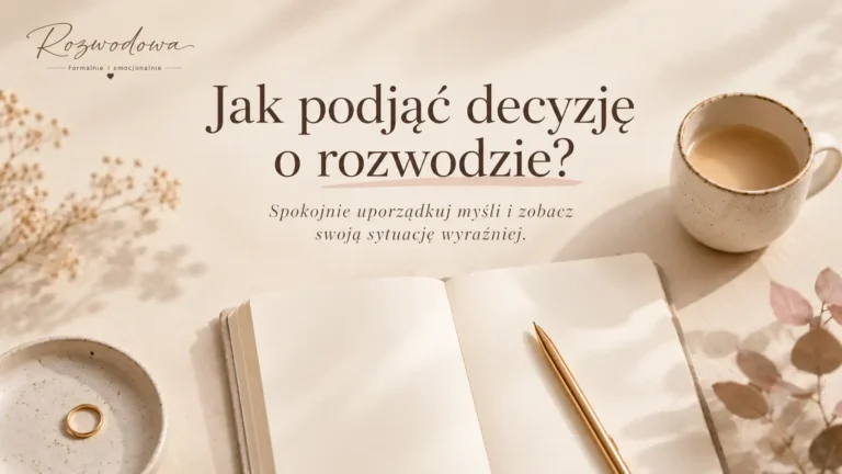 Jak podjąć decyzję o rozwodzie – spokojne uporządkowanie myśli i sytuacji