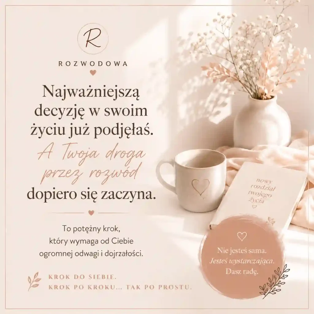 Droga przez rozwód – grafika przedstawiająca spokojny początek nowego etapu życia po podjęciu decyzji o rozwodzie.