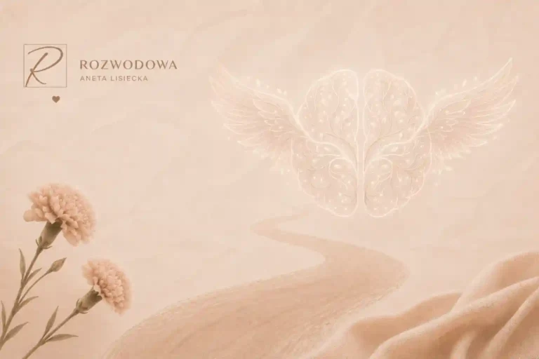 Nastawienie na rozwój i nastawienie na trwałość – ilustracja pokazująca dwa sposoby myślenia po rozwodzie i ich wpływ na nowy początek.