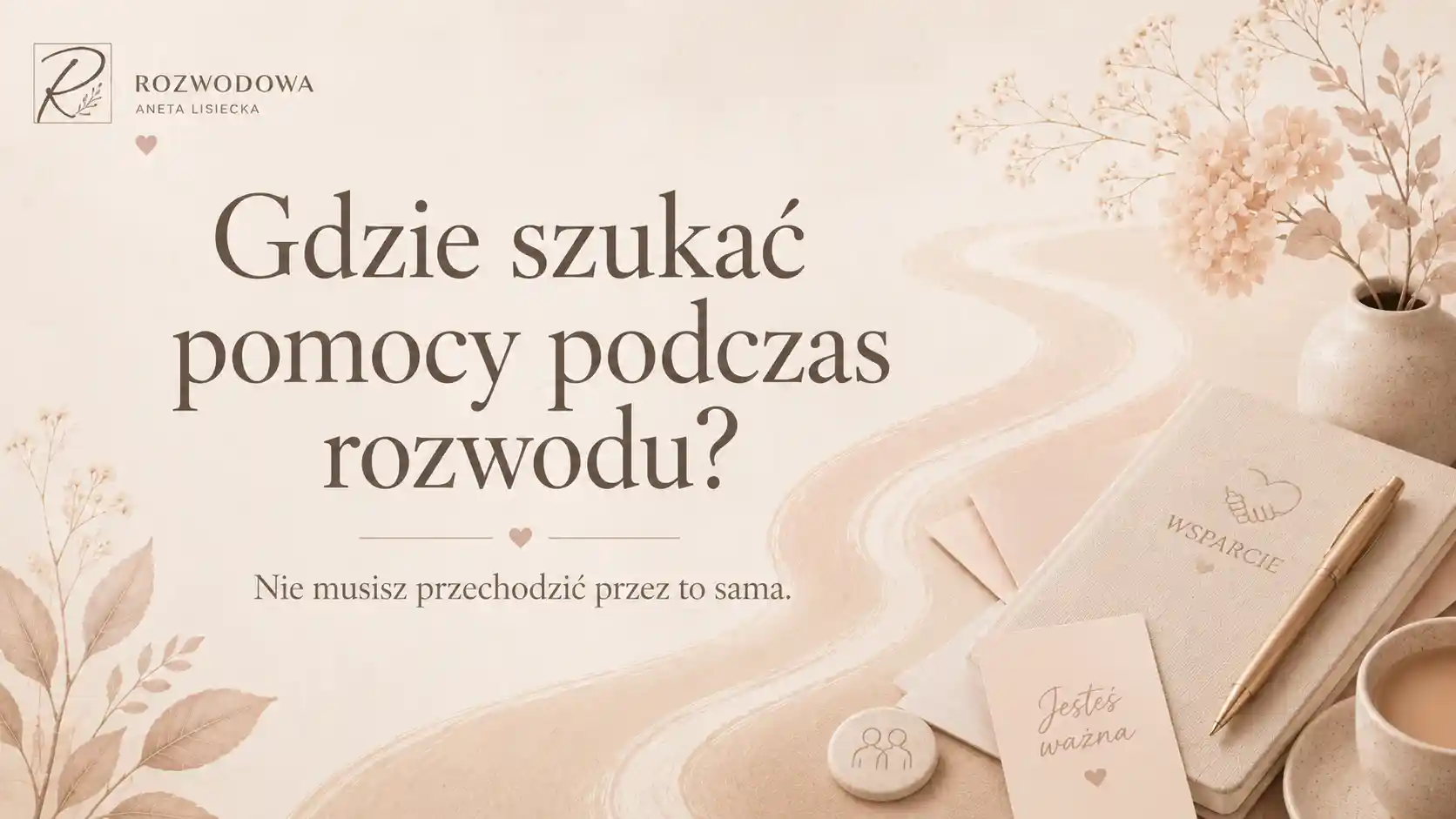 Gdzie szukać pomocy podczas rozwodu – grafika wyróżniająca z tytułem artykułu