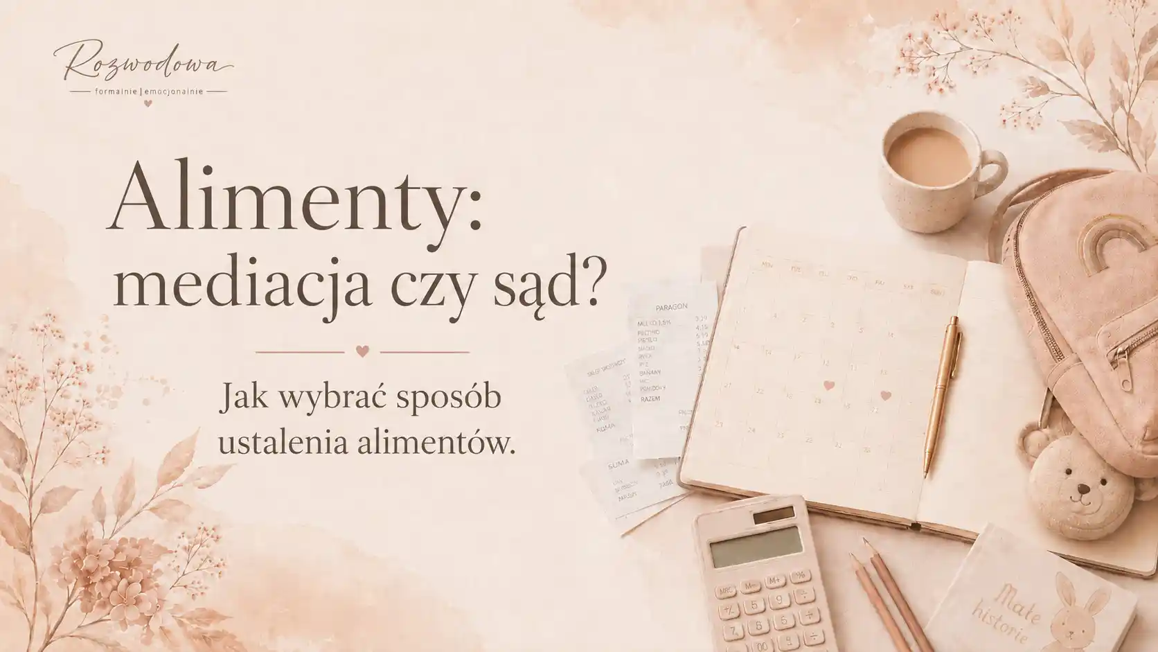 Alimenty: mediacja czy sąd? Grafika o tym, jak wybrać sposób ustalenia alimentów
