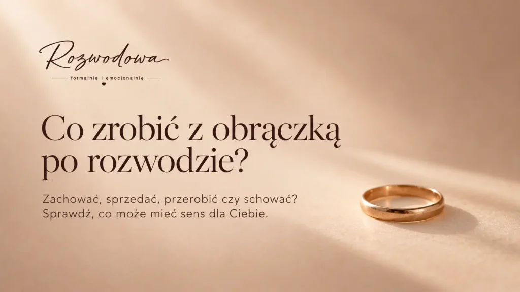 Co zrobić z obrączką po rozwodzie – grafika z pojedynczą złotą obrączką