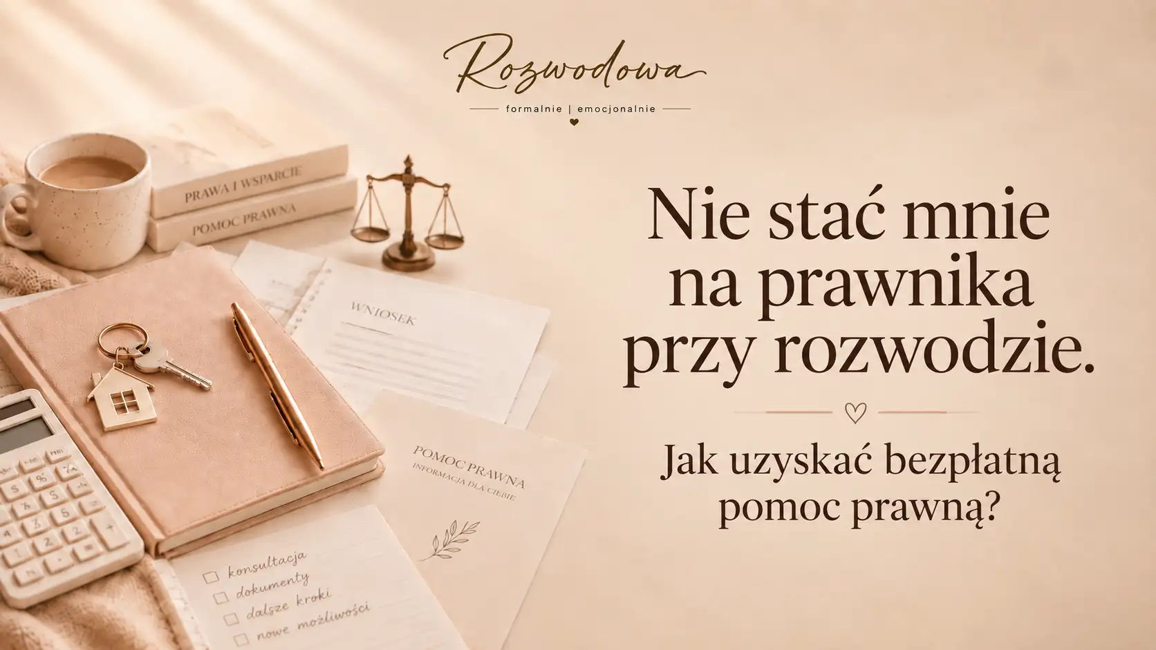 Grafika Rozwodowa o bezpłatnej pomocy prawnej przy rozwodzie, pełnomocniku z urzędu i kosztach pomocy prawnej