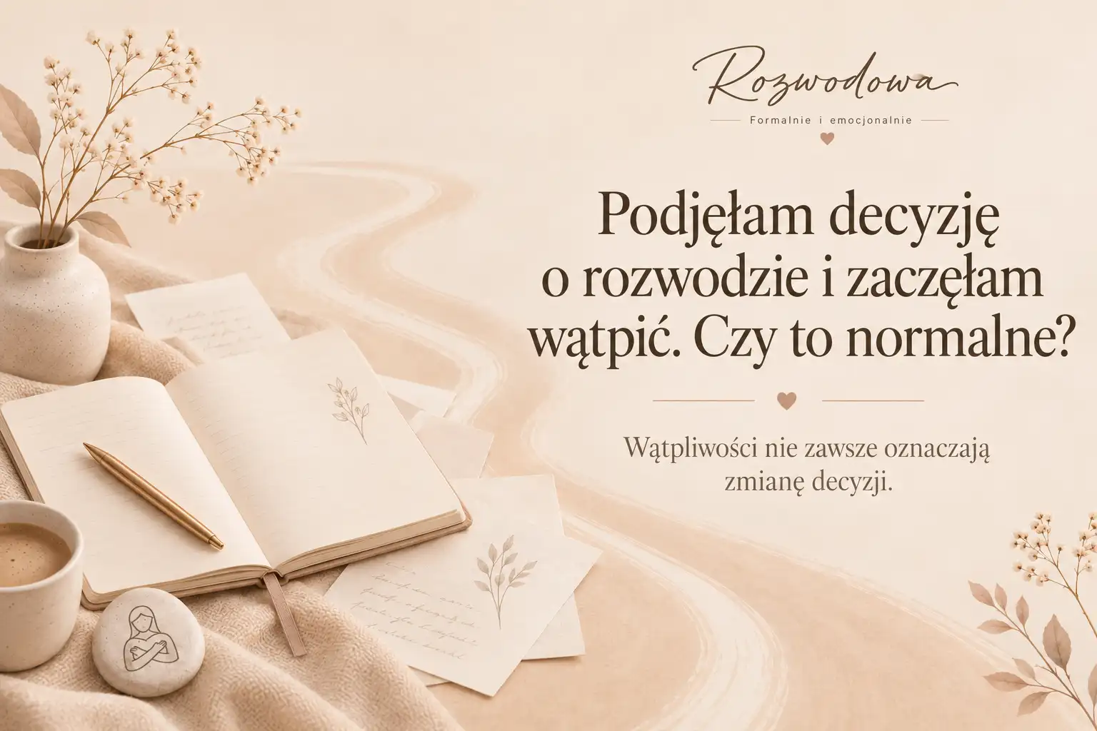 Wątpliwości po decyzji o rozwodzie – kobieta zastanawia się, czy podjęła właściwą decyzję i jak poradzić sobie z niepewnością.