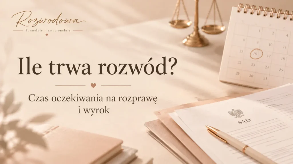 Ile trwa rozwód – czas oczekiwania na rozprawę i wyrok, kalendarz, zegar i dokumenty sądowe